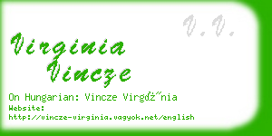 virginia vincze business card